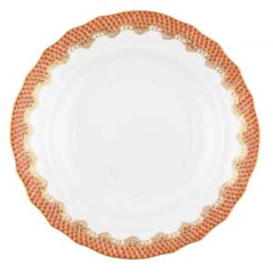 FISH SCALE SALAD PLATE RUST