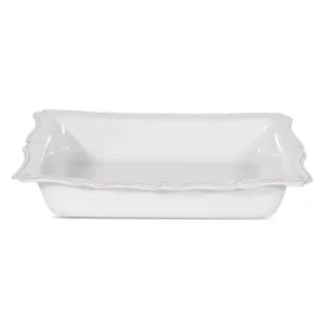 Berry & Thread 17" Rectangular Baker Whitewash