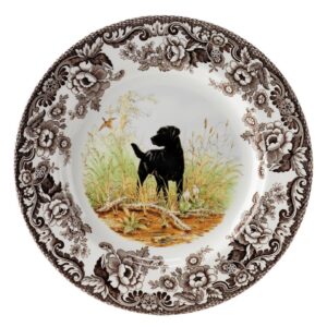 Spode Woodland Salad Plate Black Labrador Retriever