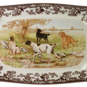 Spode Woodland Rectangular Platter Dog Scene