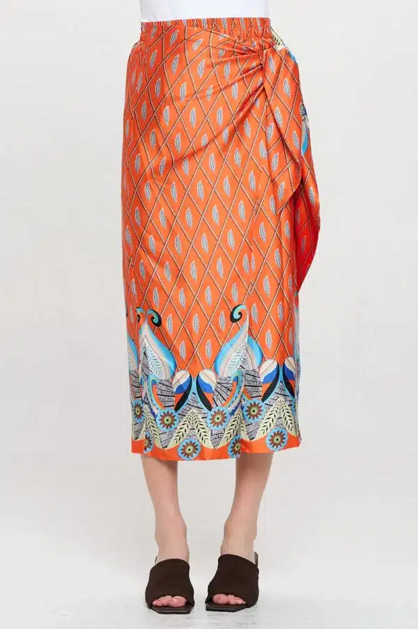 Meet Me In Santorini Saffron Paralia Wrap Skirt