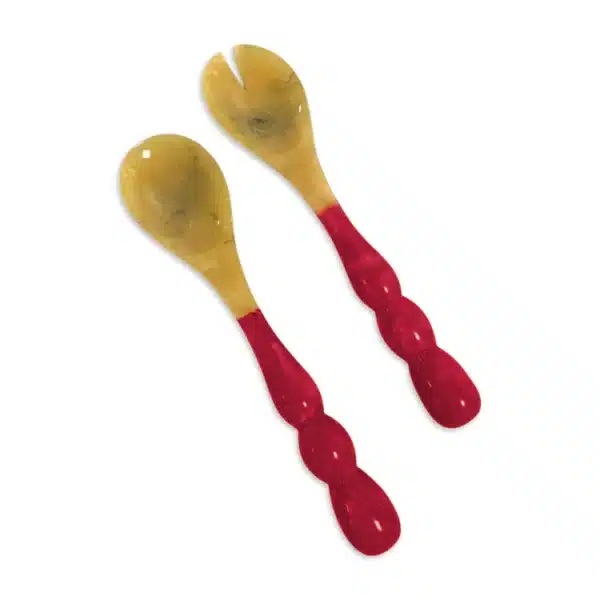 Beatriz Ball Resin Rio Bubble Salad Servers Pink