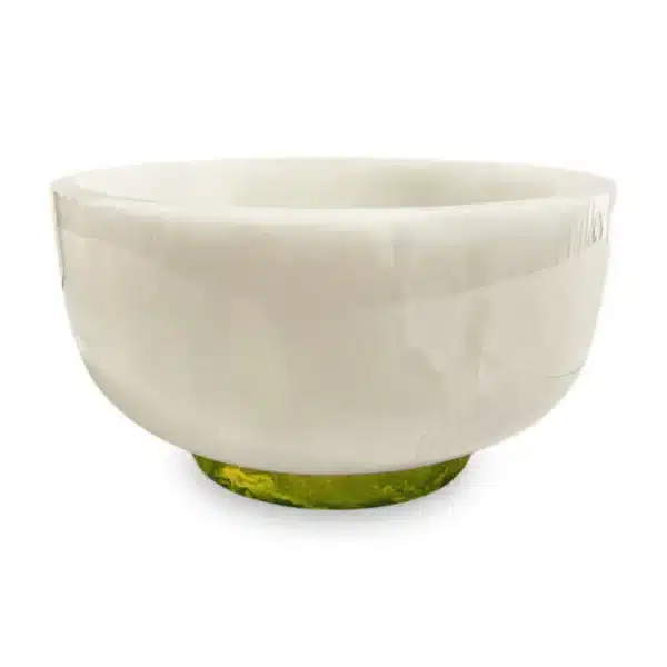 Beatriz Ball Resin Rio Large Bowl White with Green Base