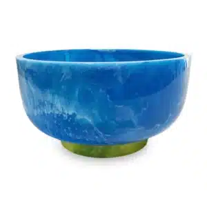 Beatriz Ball Resin Rio Small Bowl Blue with Green Base