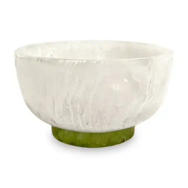 Beatriz Ball Resin Rio Small Bow White with Green Base