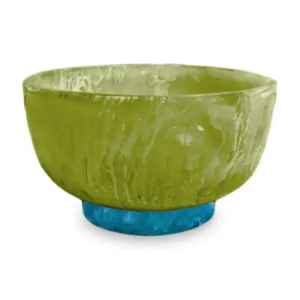 Beatriz Ball Resin Rio Small Bowl Green with Blue Base