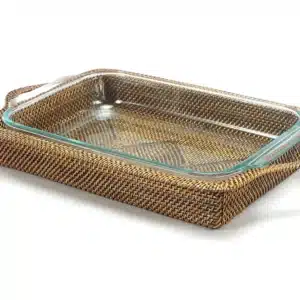 Rectangular Casserole Basket with Pyrex 3qt Baker