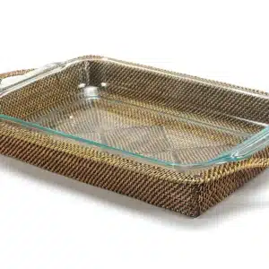 Rectangular Casserole Basket with Pyrex 4qt Baker