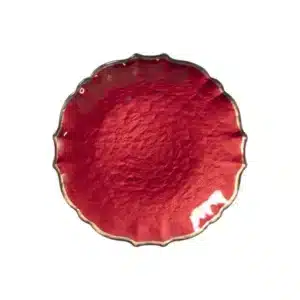 Vietri Baroque Glass Salad Plate Red