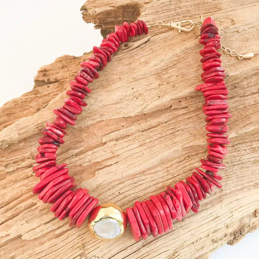 Sariah Necklace -Red