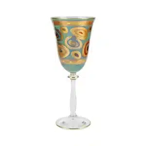 Vietri Reagalia Wine Glass Aqua
